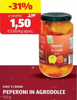 ALDI King's crown peperoni in agrodolce offerta
