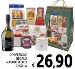 Spazio Conad Confezione regalo nastro d'oro CASELLA offerta
