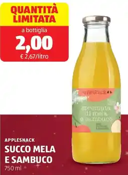ALDI Applesnack succo mela e sambuco offerta