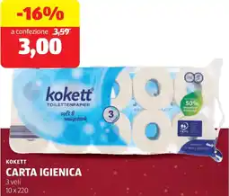 ALDI Kokett carta igienica offerta