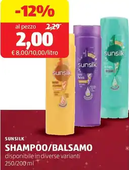 ALDI Sunsilk shampoo/balsamo offerta