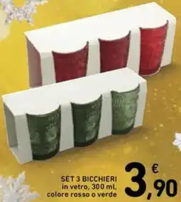 Spazio Conad Set 3 bicchieri offerta