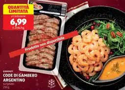 ALDI Gourmet code di gambero argentino offerta