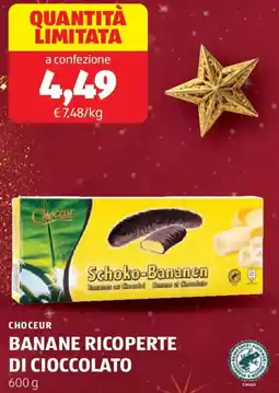 ALDI Choceur banane ricoperte di cioccolato offerta
