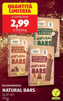 ALDI Golden bridge natural bars offerta