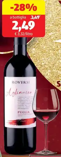ALDI Roversi aglianico puglia igt offerta