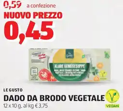 ALDI Le gusto dado da brodo vegetale offerta