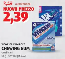 ALDI Vigorsol/vivident chewing gum offerta