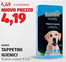 ALDI Romeo tappetini igienici offerta