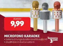 ALDI Microfono karaoke offerta