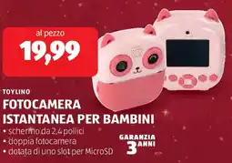 ALDI Toylino fotocamera istantanea per bambini offerta