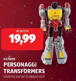 ALDI Hasbro personaggi transformers offerta