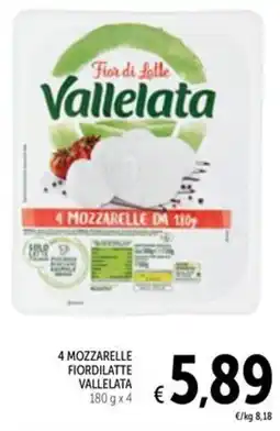 Spazio Conad 4 mozzarelle fiordilatte VALLELATA offerta