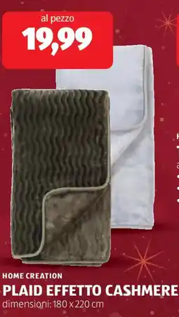 ALDI Home creation plaid effetto cashmere offerta