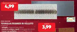 ALDI Home creation tovaglia/runner in velluto offerta