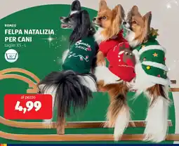 ALDI Romeo felpa natalizia per cani offerta