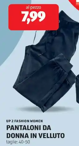 ALDI Up 2 fashion women pantaloni da donna in velluto offerta