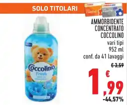 Conad Ammorbidente concentrato COCCOLINO offerta