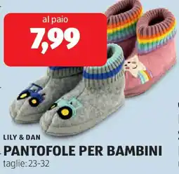 ALDI Lily & dan pantofole per bambini offerta
