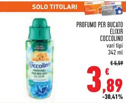Conad Profumo per bucato elixir COCCOLINO offerta