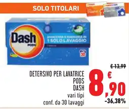 Conad Detersivo per lavatrice pods DASH offerta