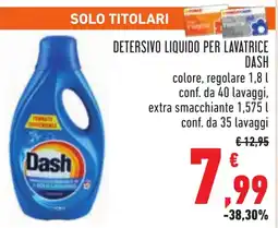 Conad Detersivo liquido per lavatrice DASH offerta