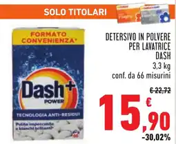 Conad Detersivo in polvere per lavatrice DASH offerta