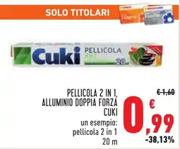 Conad Pellicola 2 in 1, alluminio doppia forza CUKI offerta