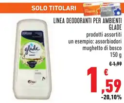 Conad Linea deodoranti per ambienti GLADE offerta