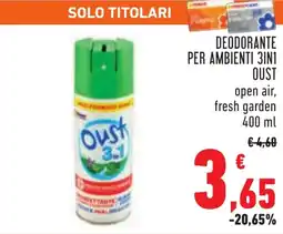 Conad Deodorante per ambienti 3in1 OUST offerta