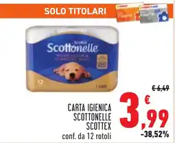 Conad Carta igienica scottonelle SCOTTEX offerta
