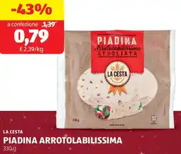 ALDI La cesta piadina arrotolabilissima offerta