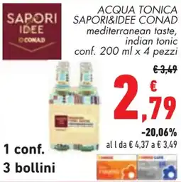 Conad Acqua tonica SAPORI&IDEE CONAD offerta