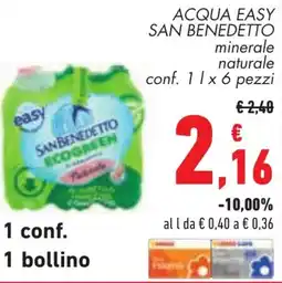 Conad Acqua easy SAN BENEDETTO offerta