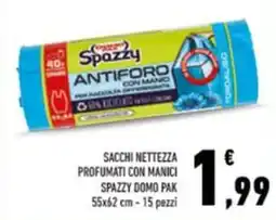 Conad Sacchi nettezza profumati con manici spazzy DOMO PAK offerta