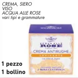 Conad Crema, siero viso ACQUA ALLE ROSE offerta