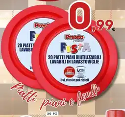 Ferdico Presto piatti piani e fondi offerta