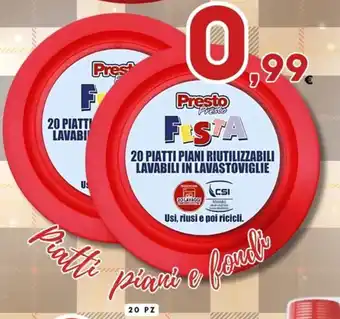 Ferdico Presto piatti piani e fondi offerta