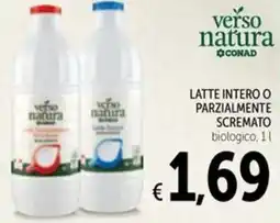 Spazio Conad Latte intero o parzialmente scremato CONAD offerta