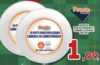 Ferdico Presto piatti riutilizzabili fondi / piani offerta