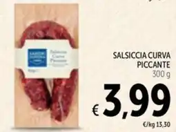 Spazio Conad Salsiccia curva piccante offerta