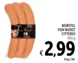 Spazio Conad Wurstel fein wurst CITTERIO offerta