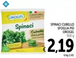 Spazio Conad Spinaci cubello sfoglia più OROGEL offerta