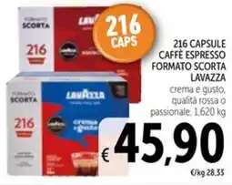 Spazio Conad 216 capsule caffè espresso formato scorta LAVAZZA offerta