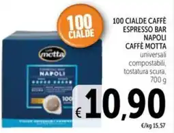 Spazio Conad 100 cialde caffè espresso bar napoli caffè MOTTA offerta