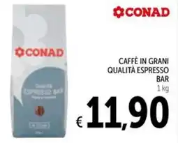 Spazio Conad Caffè in grani qualità espresso bar CONAD offerta