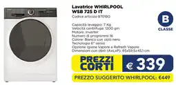 Esselunga Lavatrice WHIRLPOOL WSB 725 D IT offerta