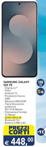 Esselunga SAMSUNG GALAXY S25 FE offerta