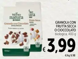 Spazio Conad Granola con frutta secca o cioccolato verso natura CONAD offerta
