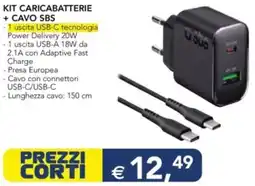 Esselunga KIT CARICABATTERIE + CAVO SBS offerta